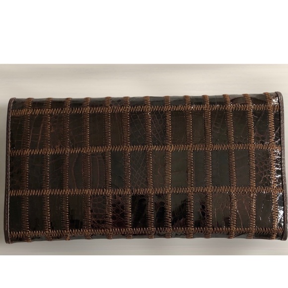 Made in Italy Vintage brown croc wallet - Picture 2 of 11